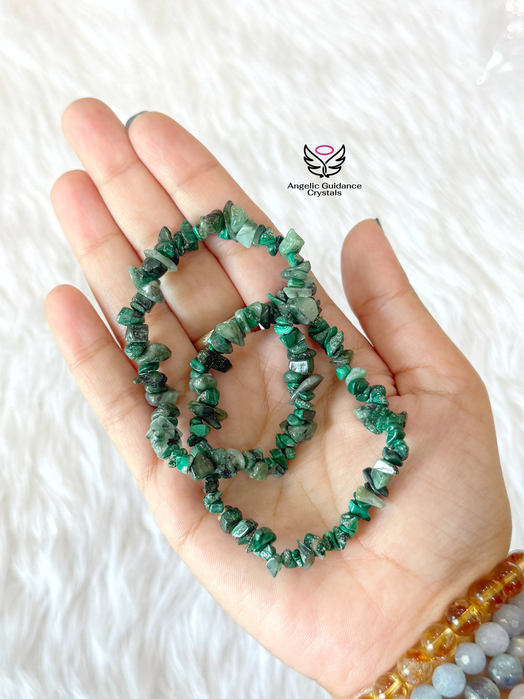 Emerald Malachite Chip Bracelet