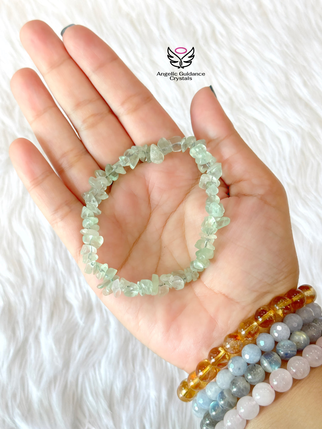 Green Fluorite Chip Bracelet