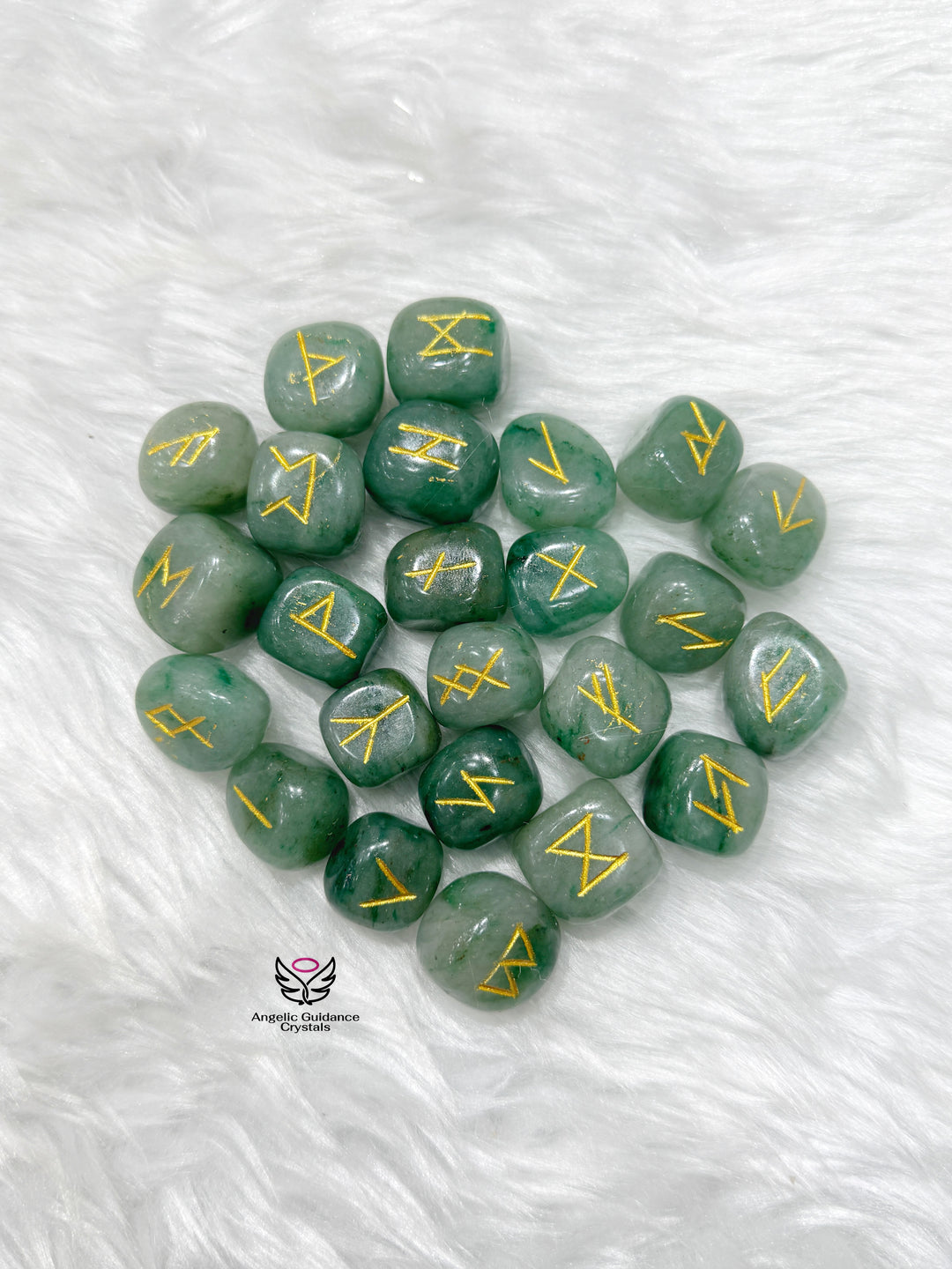 Green Aventurine Rune Set