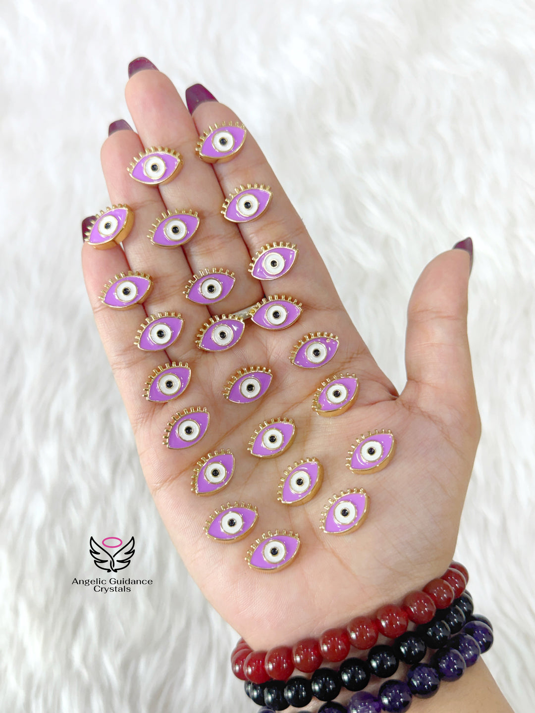 Purple Evil Eye Charm For Bracelet