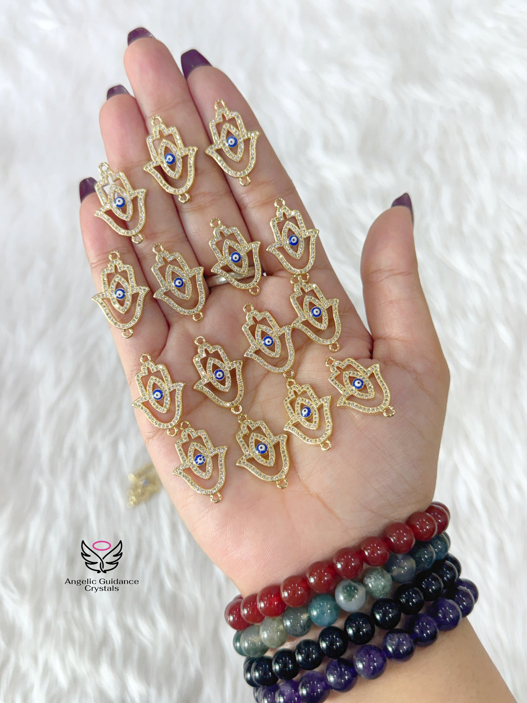 Hamsa Evil Eye Charm For Bracelet