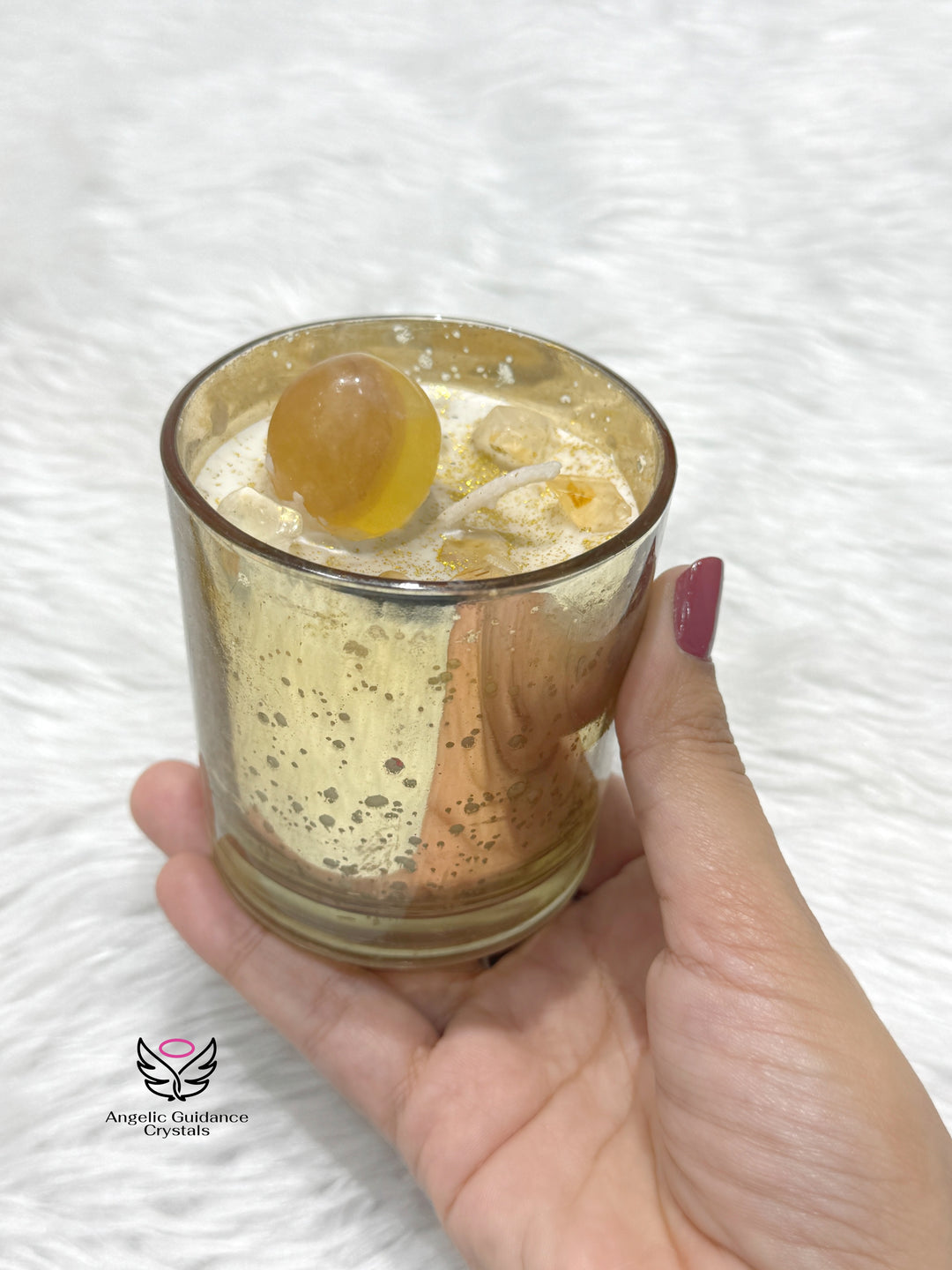 Fluorite Citrine Jar candle