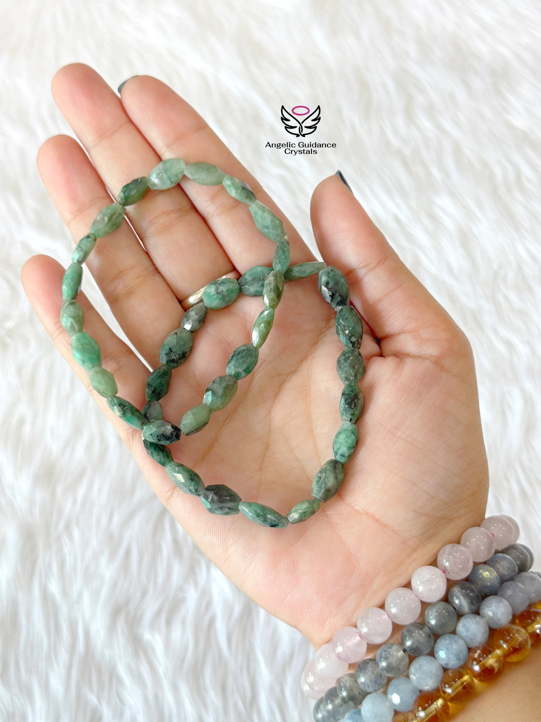 Emerald Faceted Bracelet