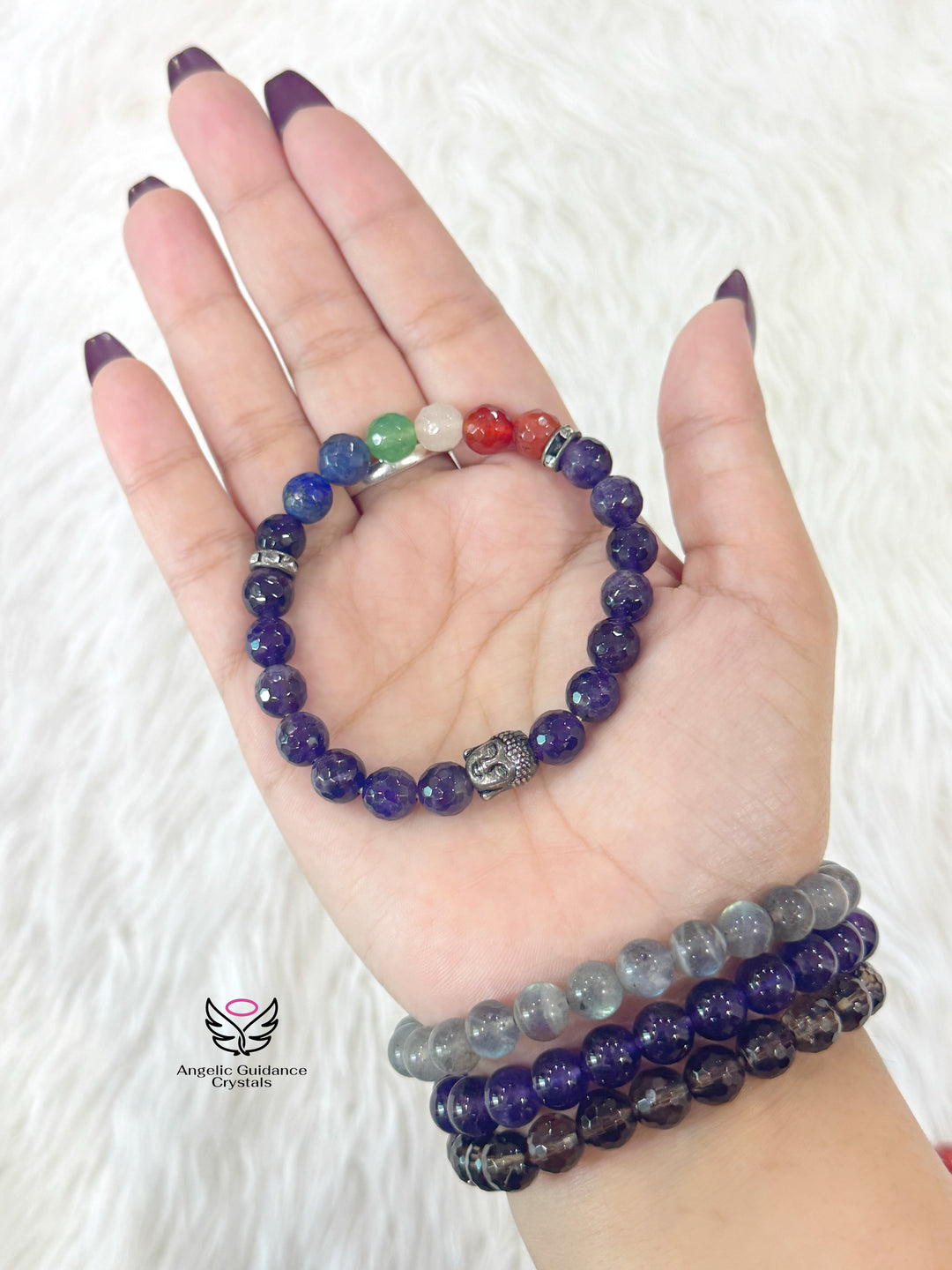 Amethyst With Seven Chakra Bracelet