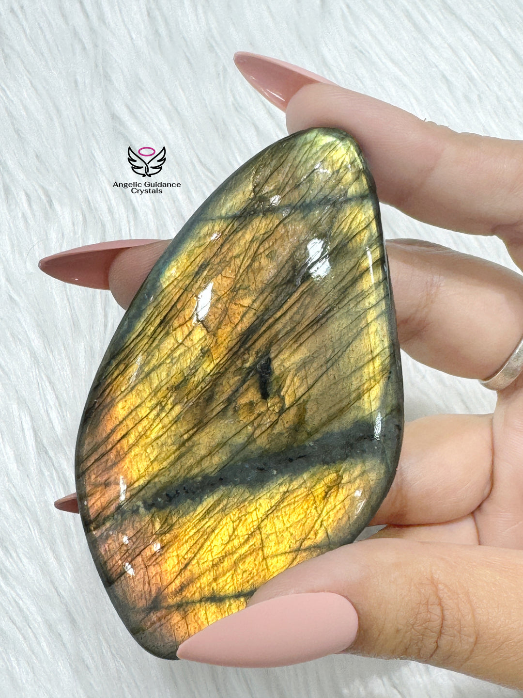 Labradorite Palm Stone Aaa 10