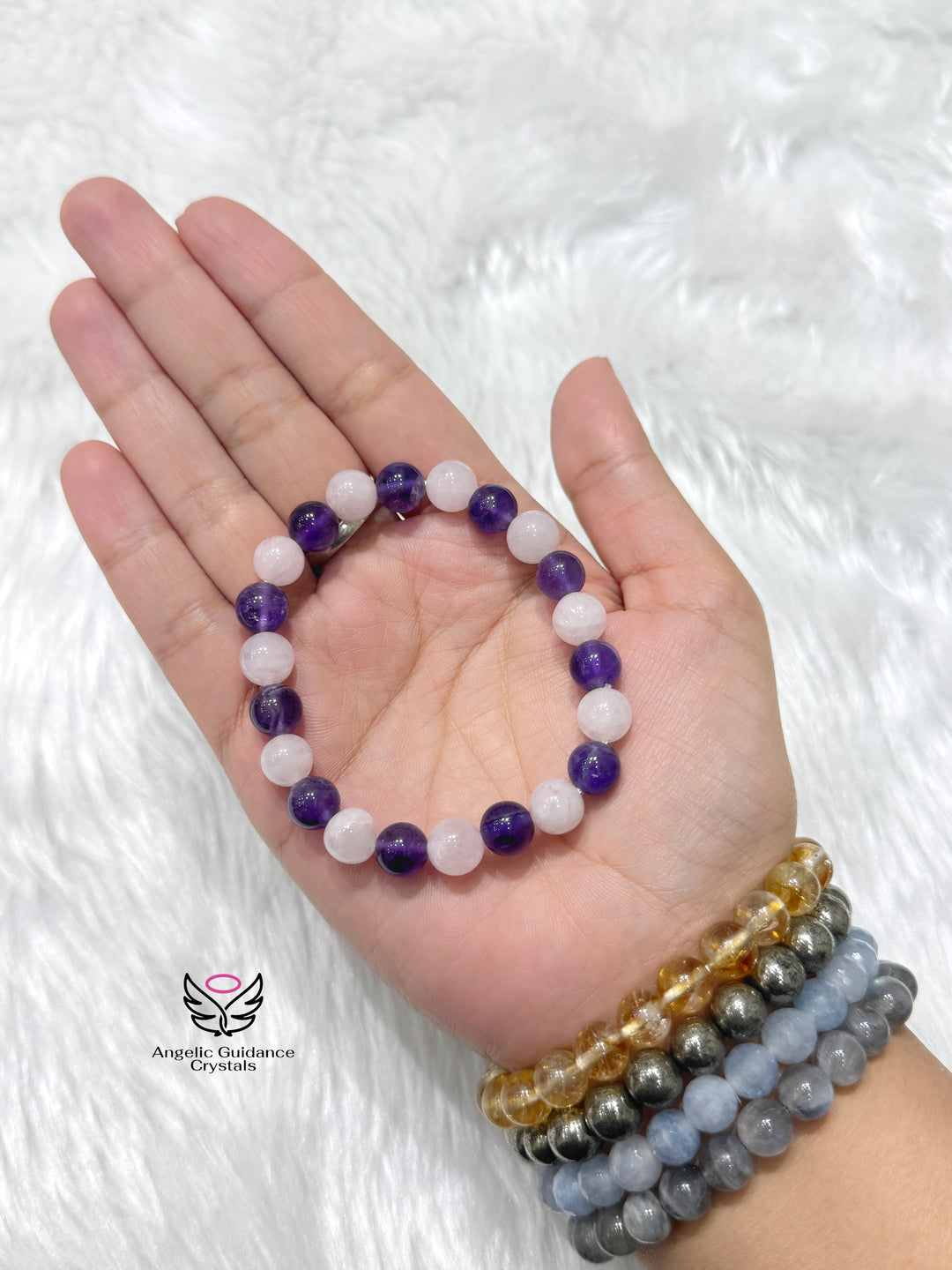 Positivity And Love Bracelet 8mm Bracelet