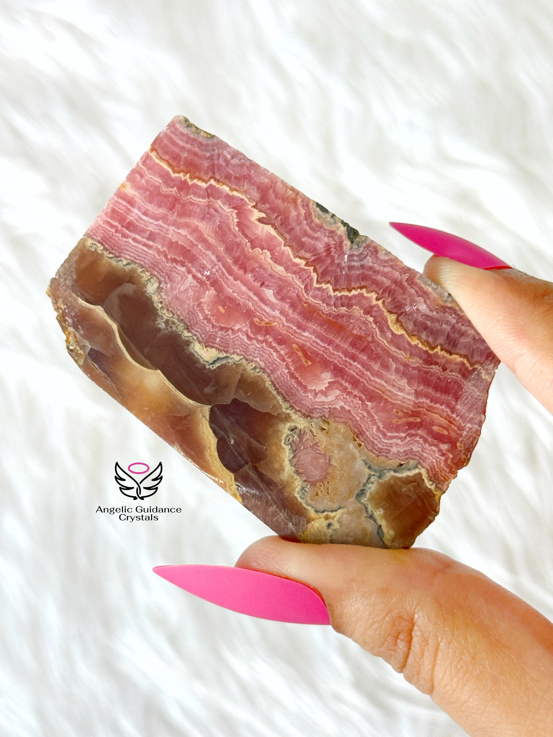Rhodochrosite Stalactite Slice 13