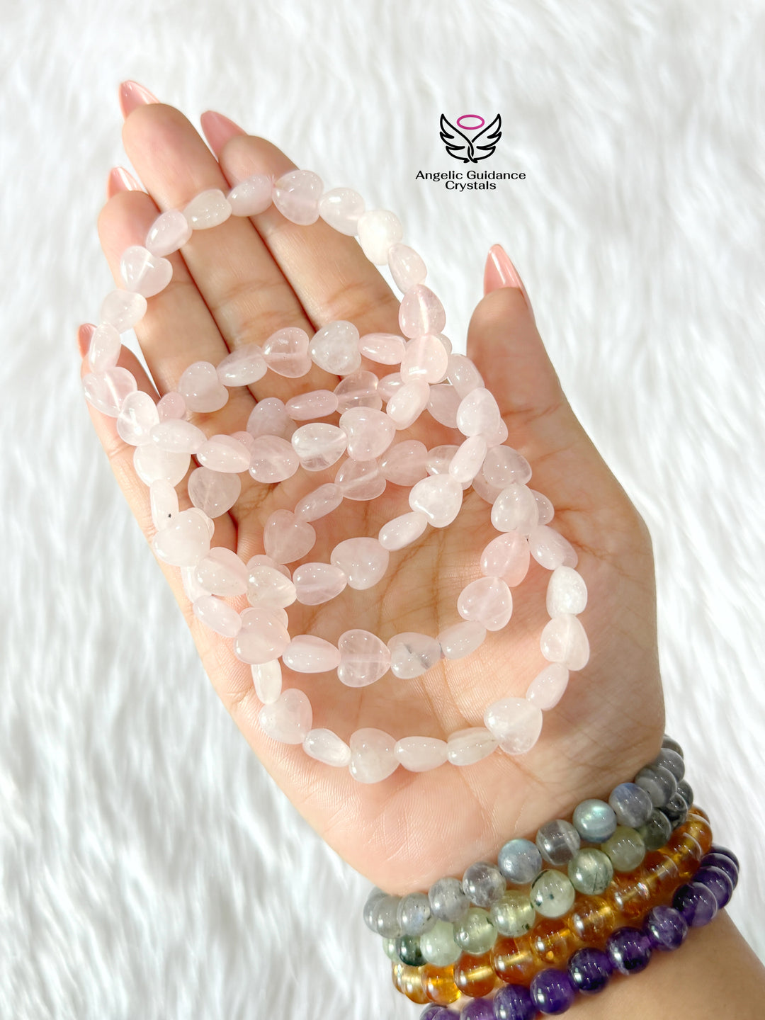 Rose Quartz Heart Bracelet