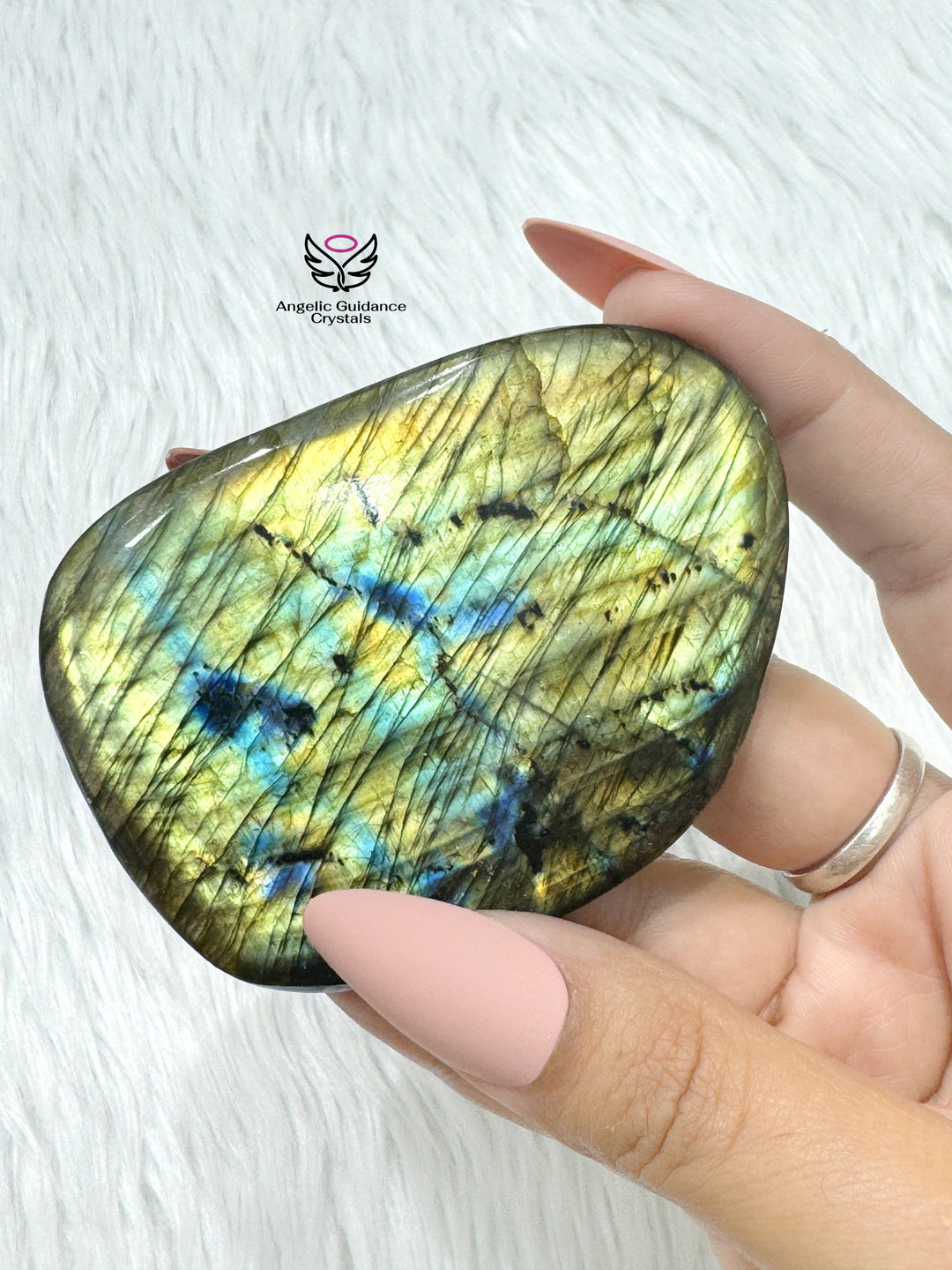 Labradorite Palm Stone Aaa 7