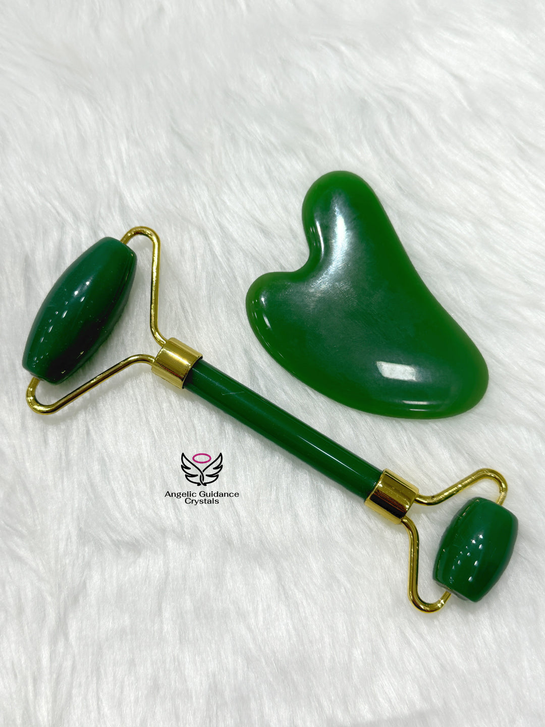 Jade Gua Sha Roller Set