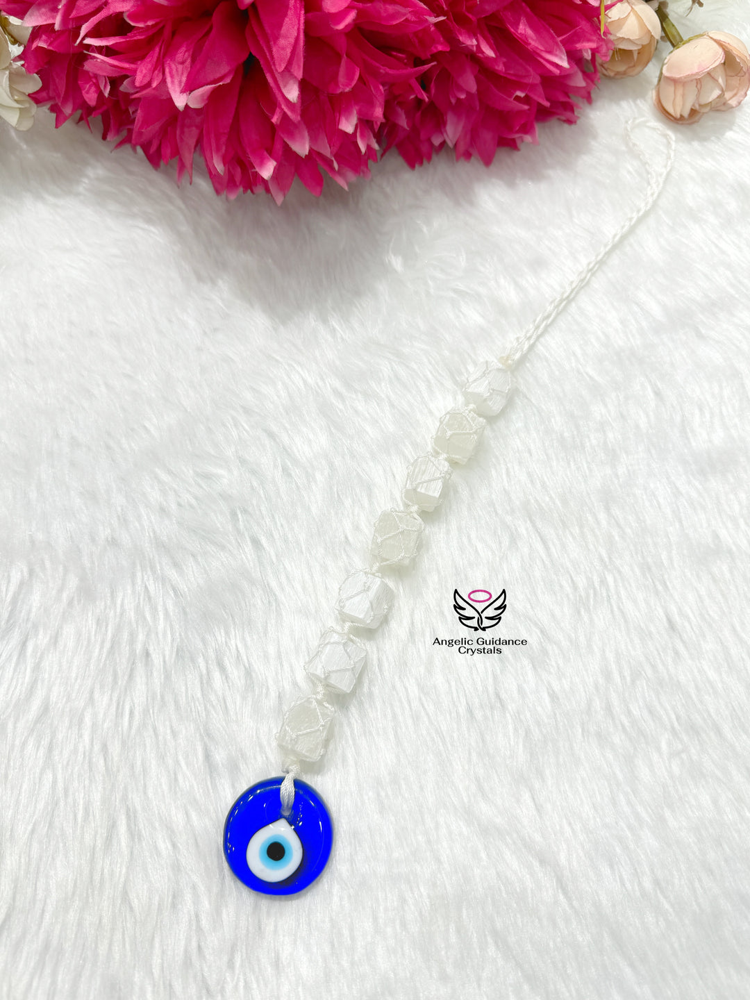 Selenite Evil Eye Hanging