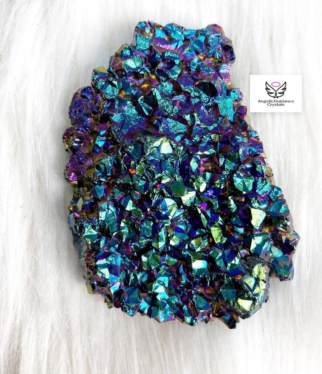 Titanium Aura Quartz Cluster Large 2
