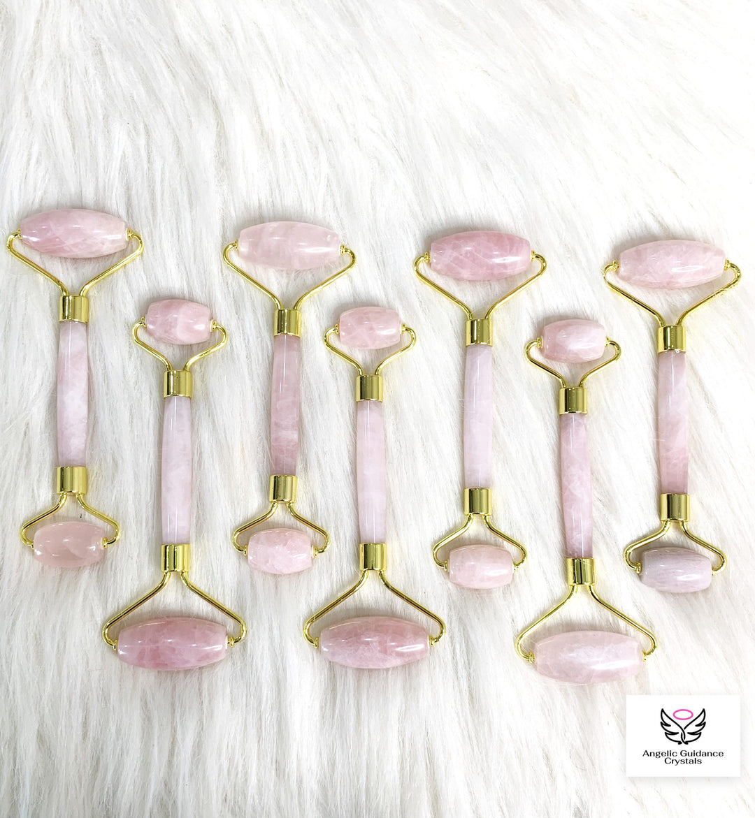 Rose Quartz Roller Gold