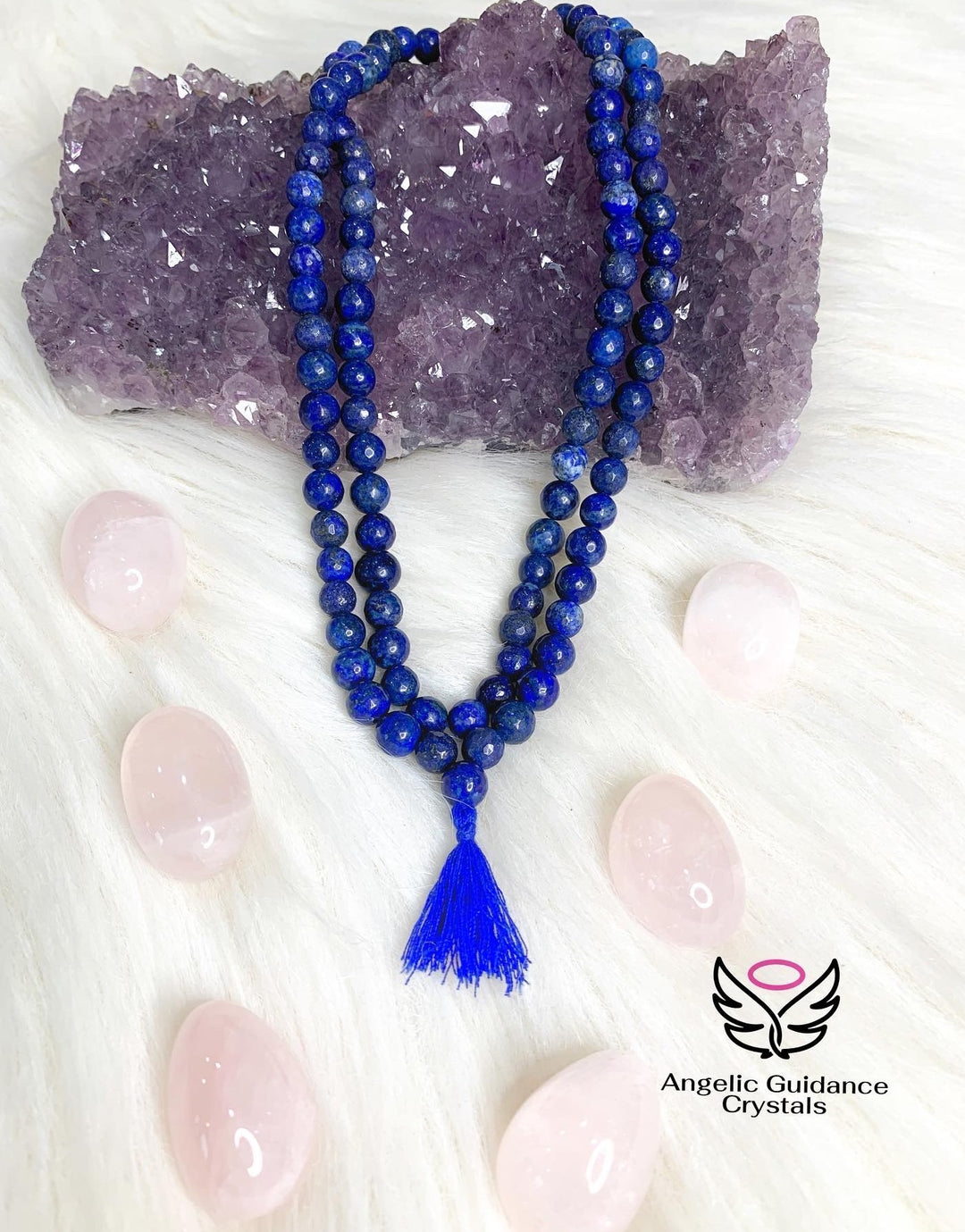 Lapis Faceted Mala 108 Beads