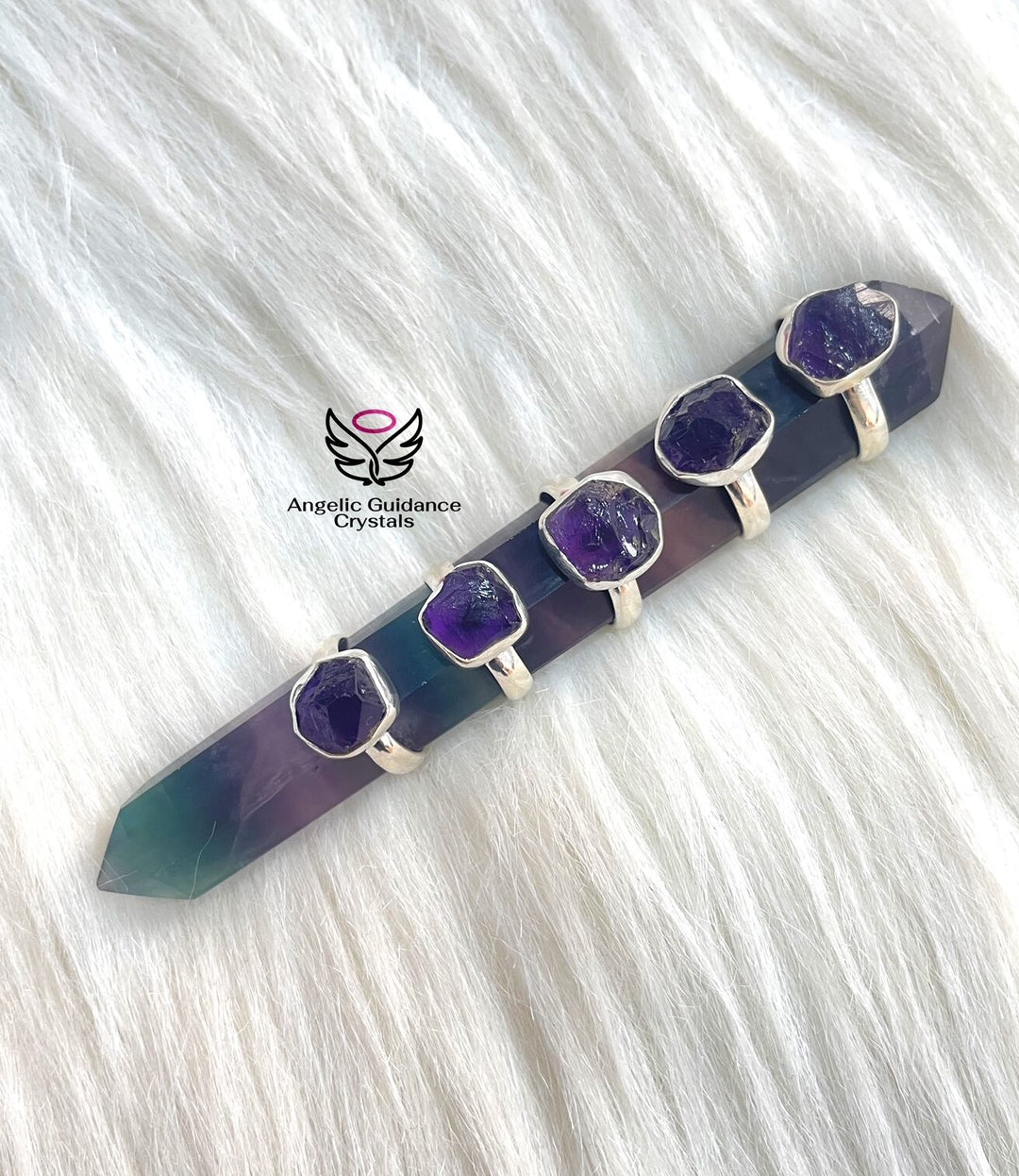 Amethyst Raw Sterling Silver Ring