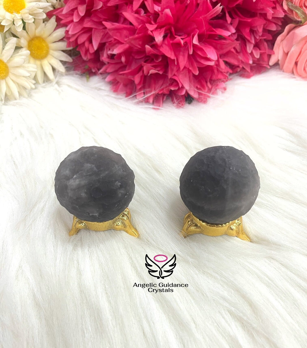 Smoky Quartz Moon Sphere