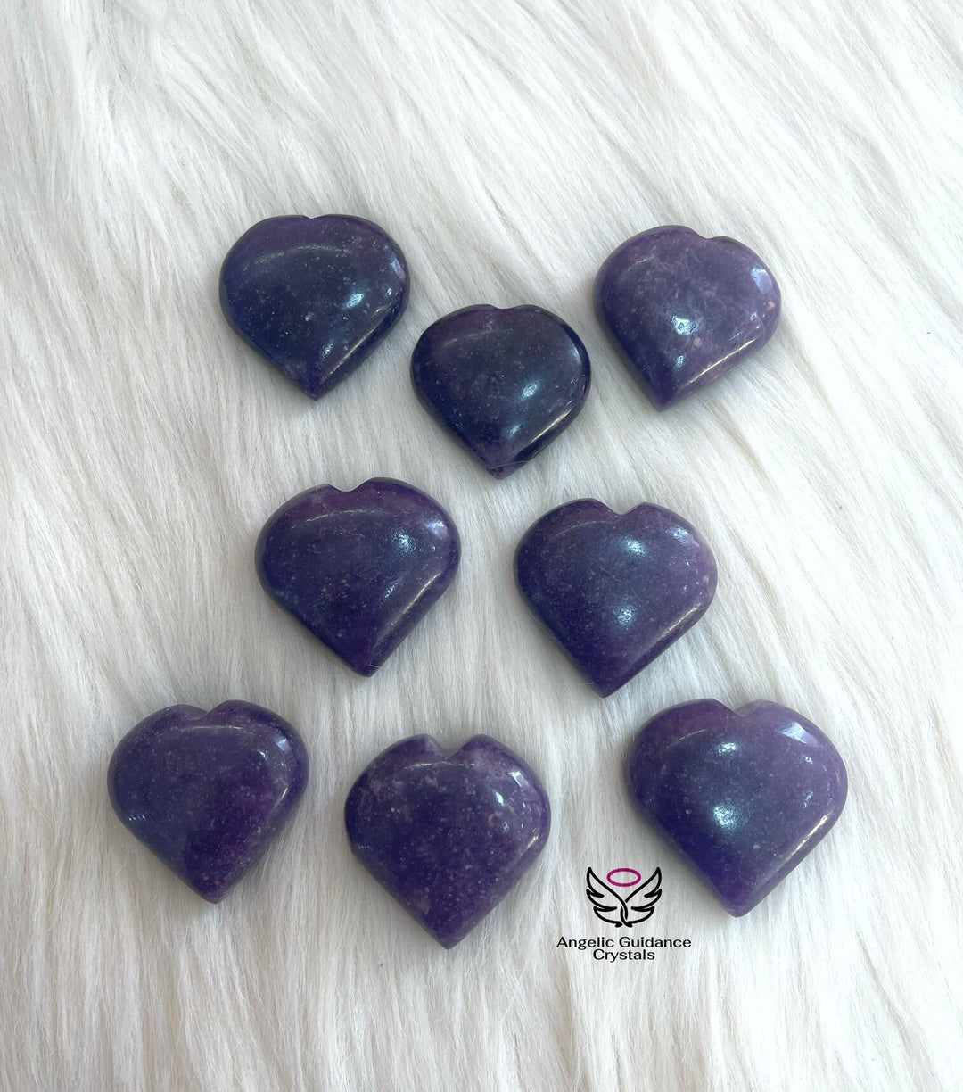 Lepidolite Hearts Medium