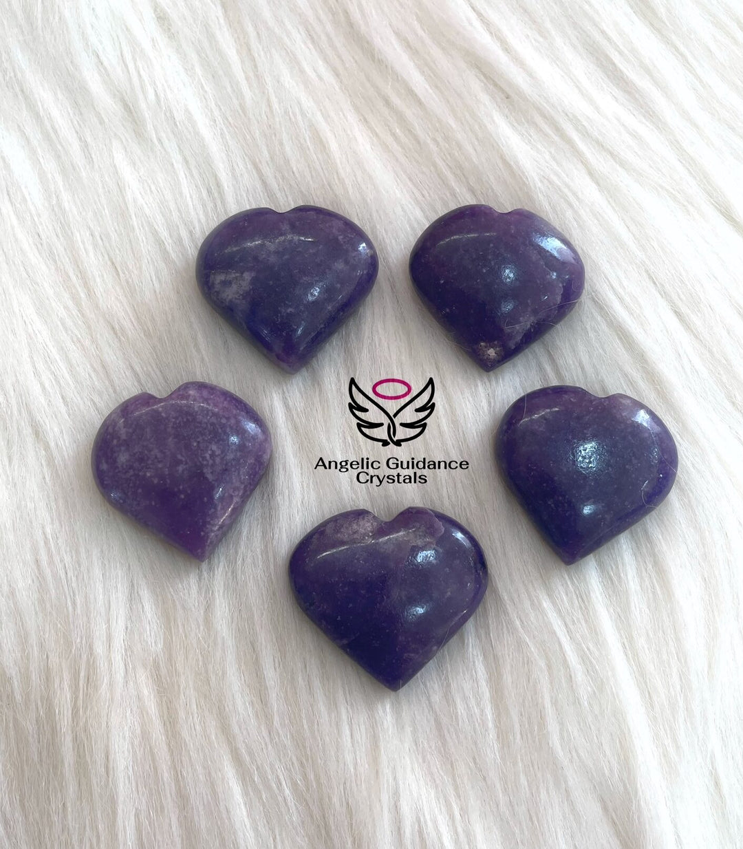 Lepidolite Heart Small