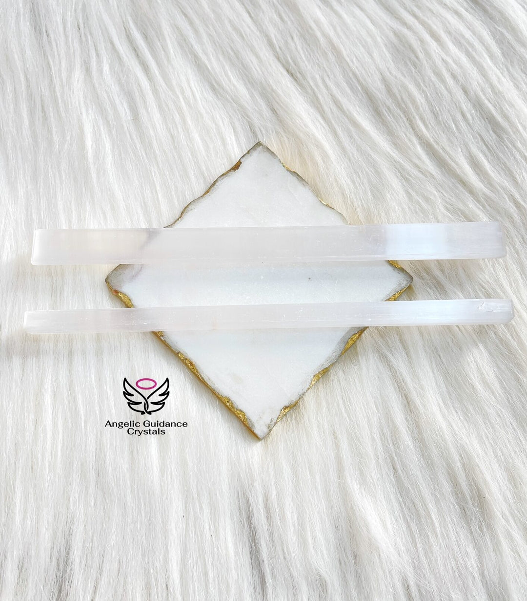Selenite Raw Stone Wand Large