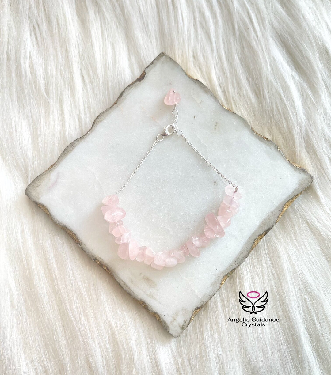 Rose Quartz Sterling Silver Bracelet