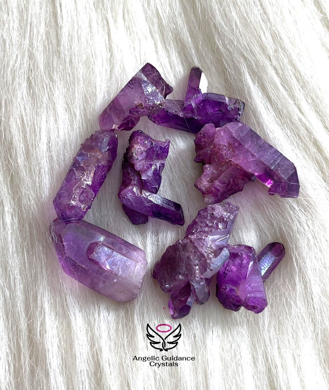 Purple Aura Quartz Baby Point