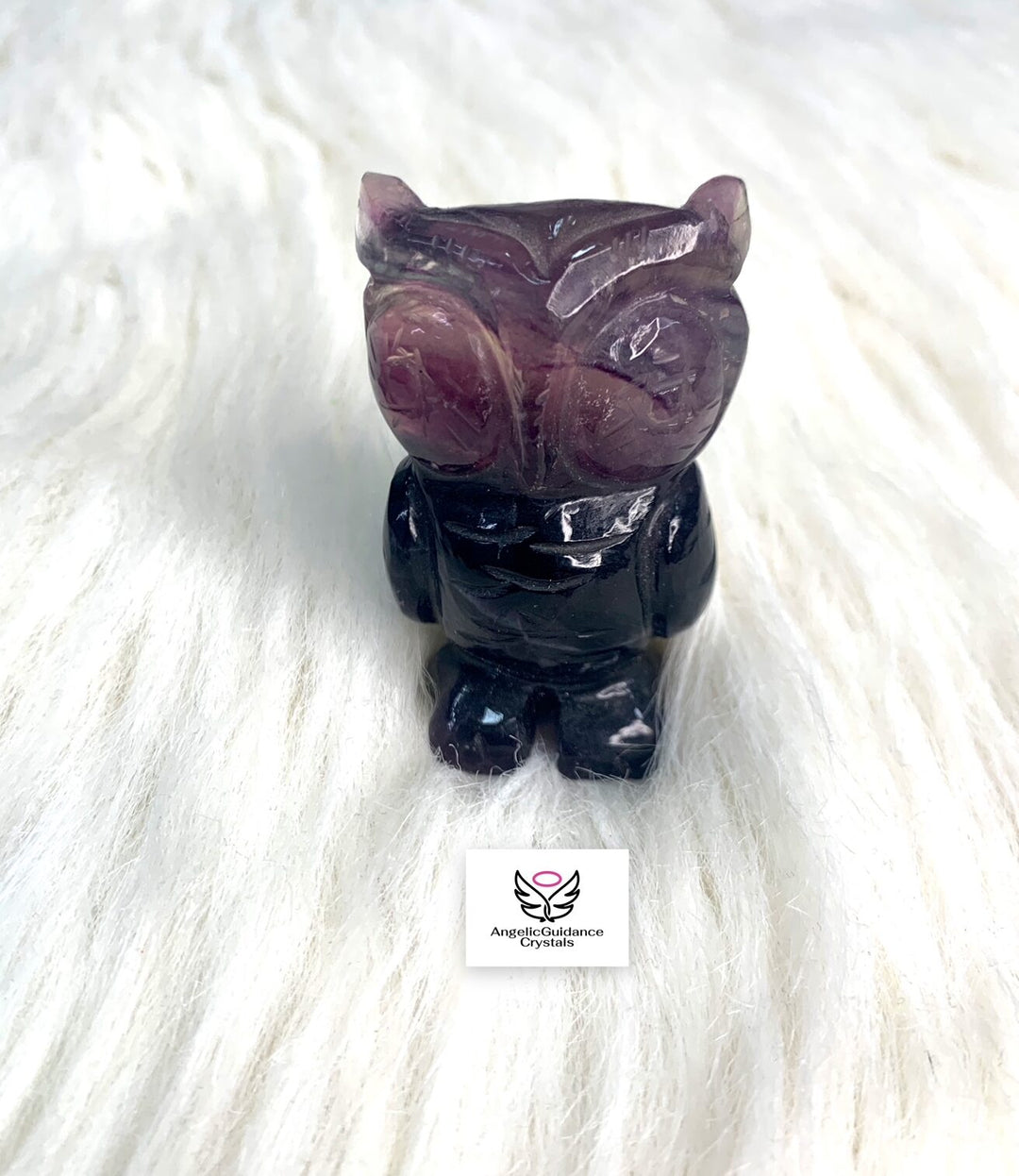 Rainbow Fluorite Owl