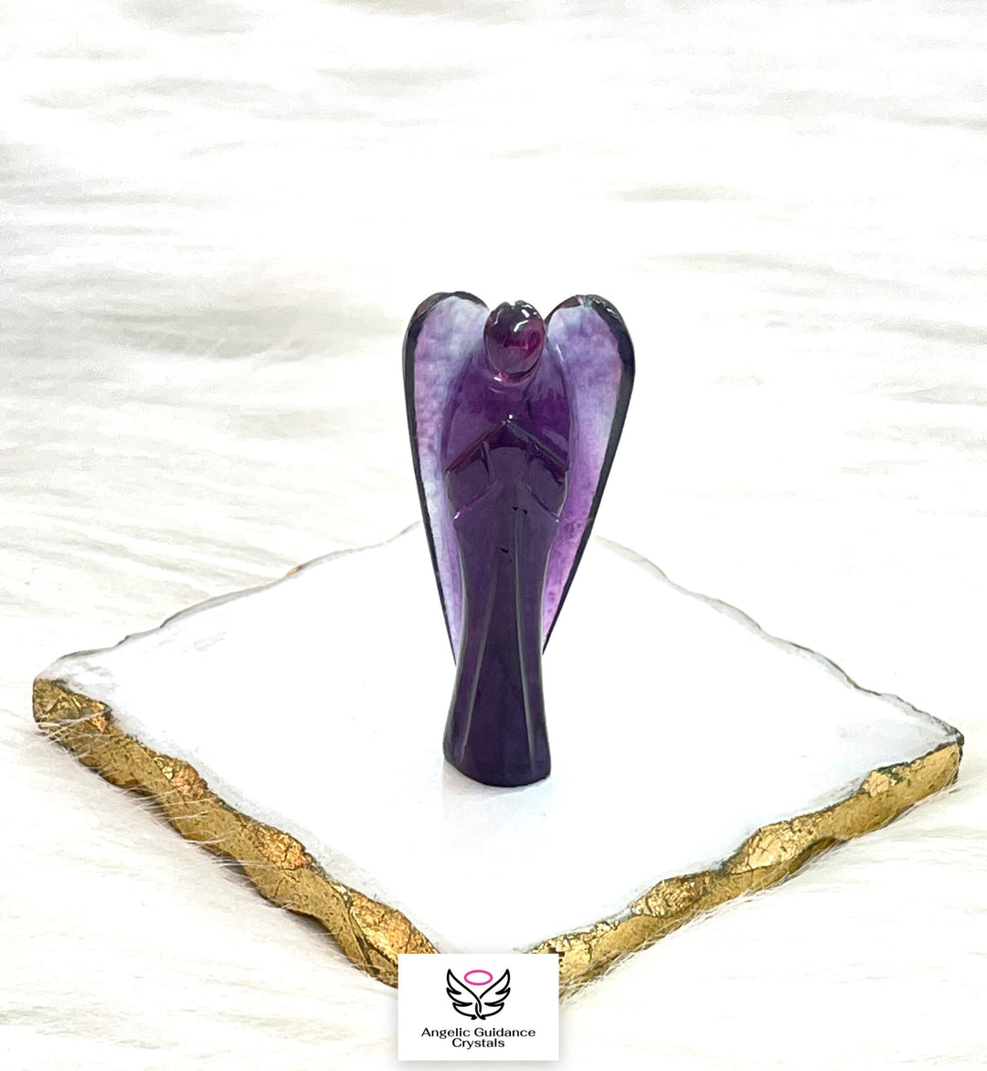 Purple Fluorite Angel AAA