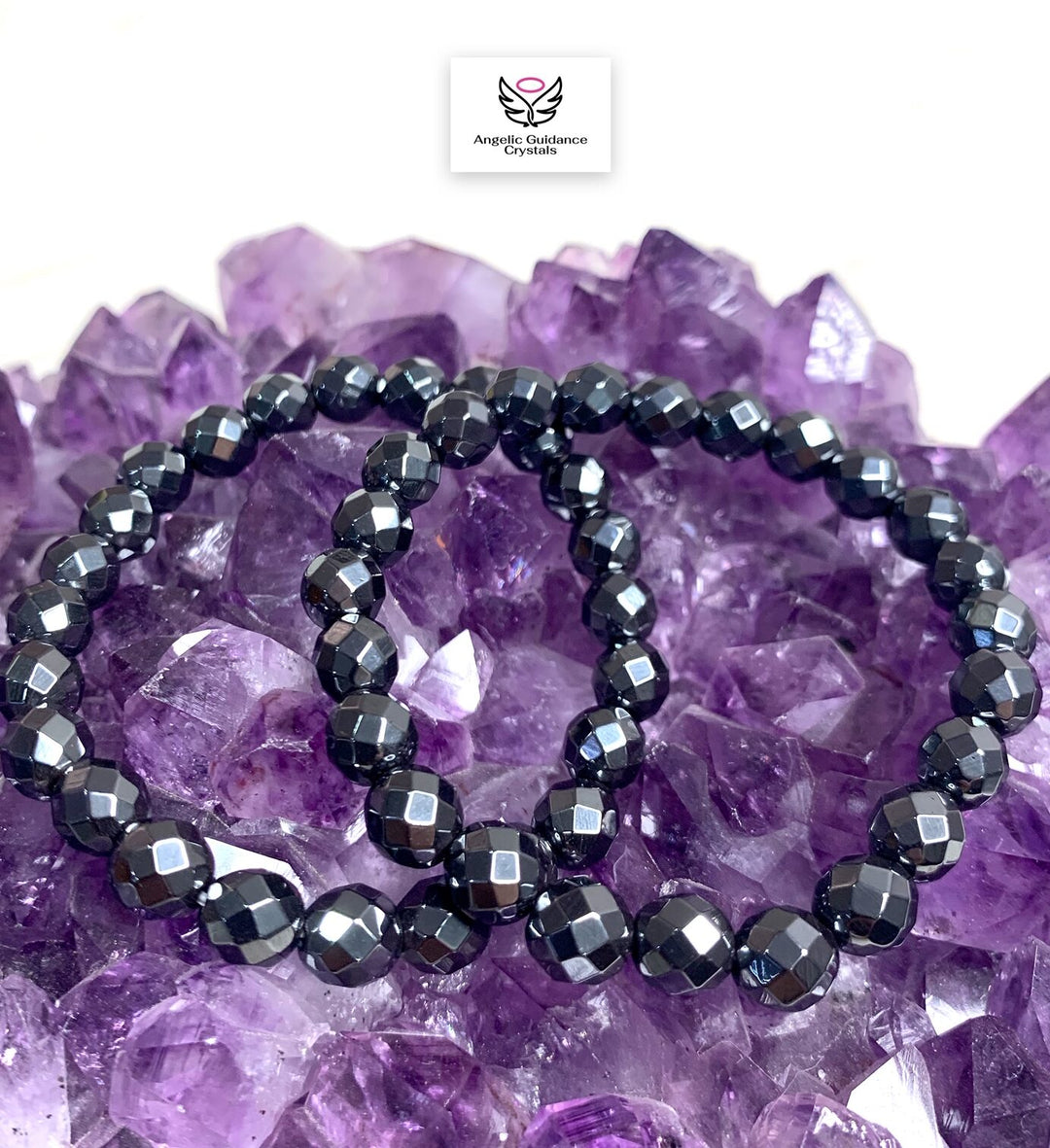 Hematite Faceted Bracelet 8mm