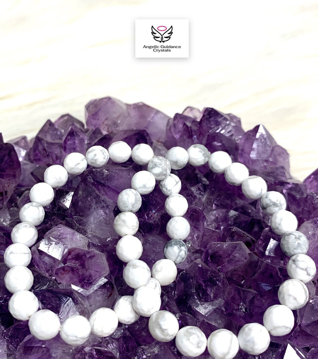 Howlite Faceted Bracelet 8mm