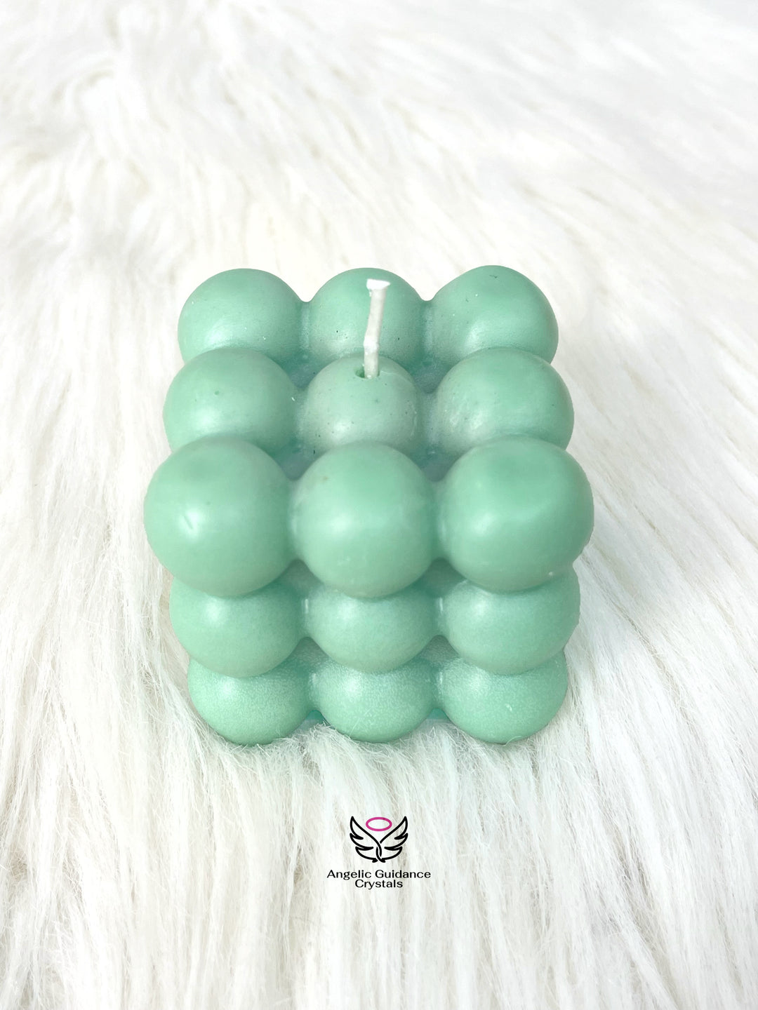 Green Bubble Candle Large