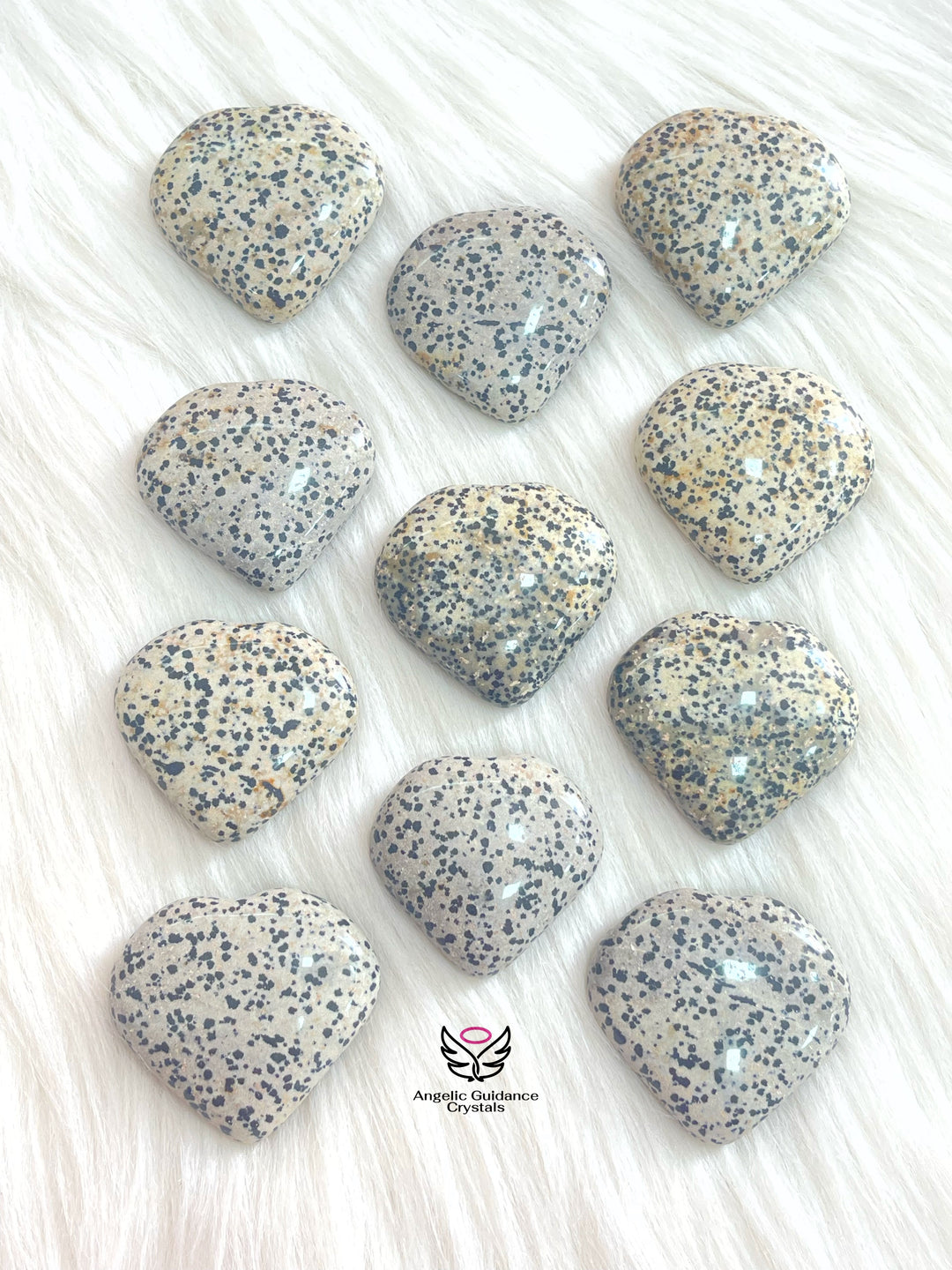 Dalmatian Jasper Heart