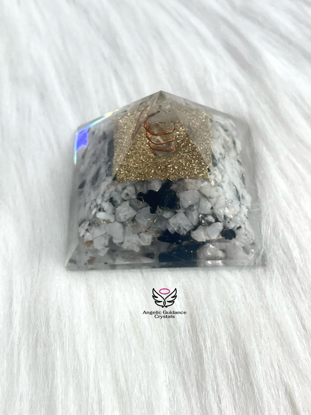 Rainbow Moonstone Orgone Pyramid