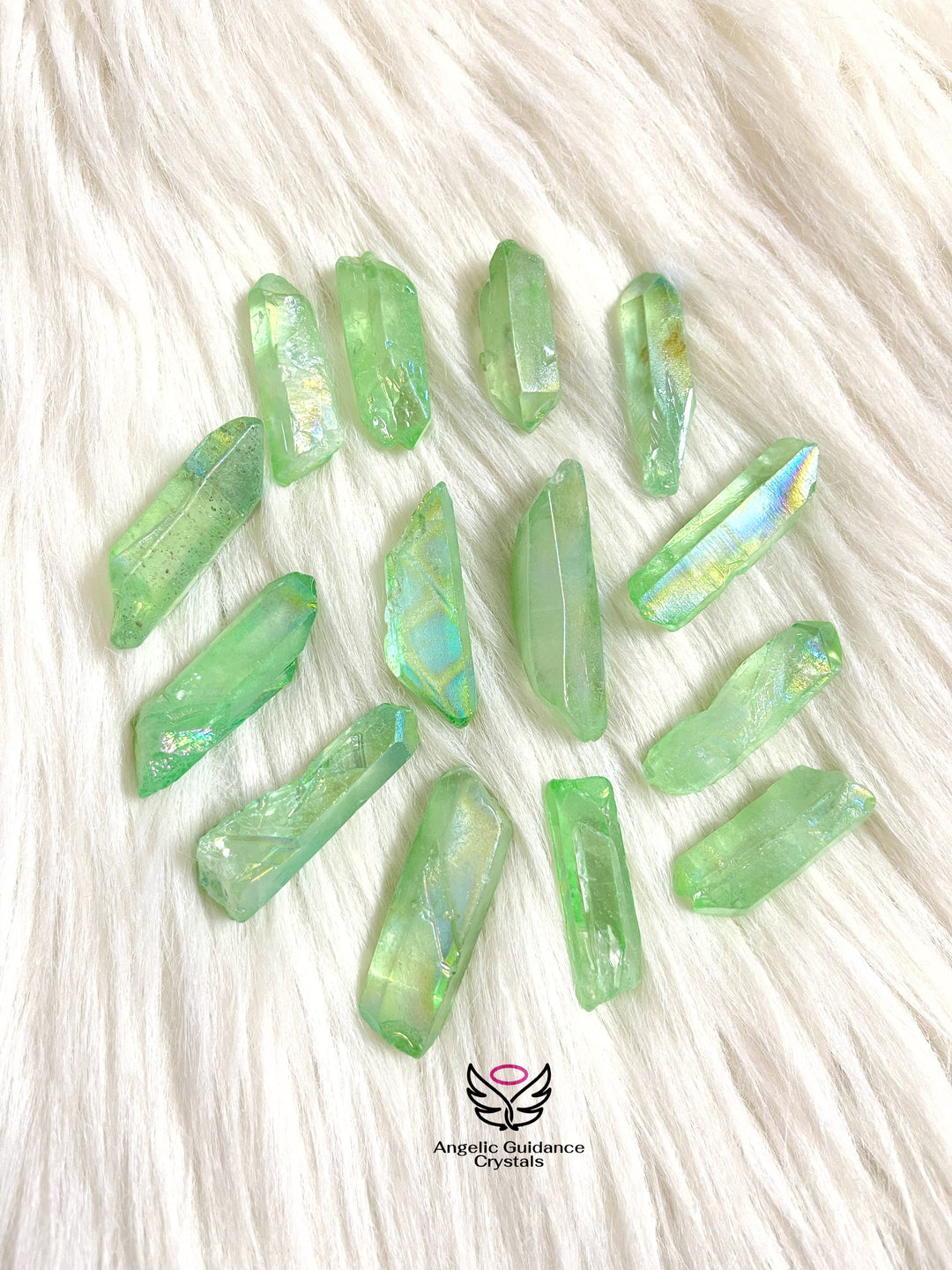 Green Aura Quartz Point Small