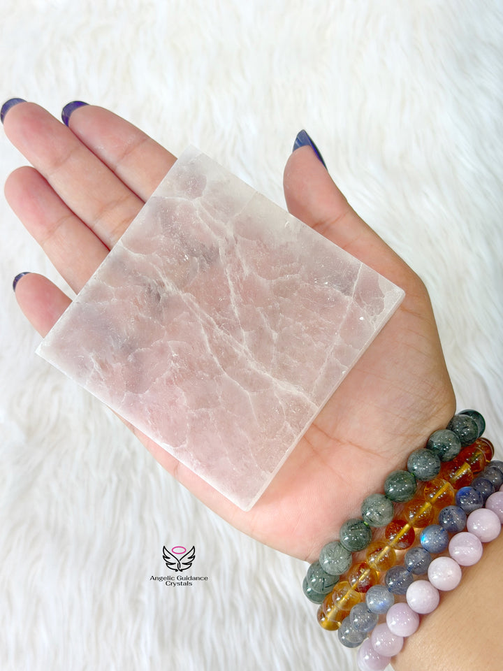 Selenite Square Plate Small