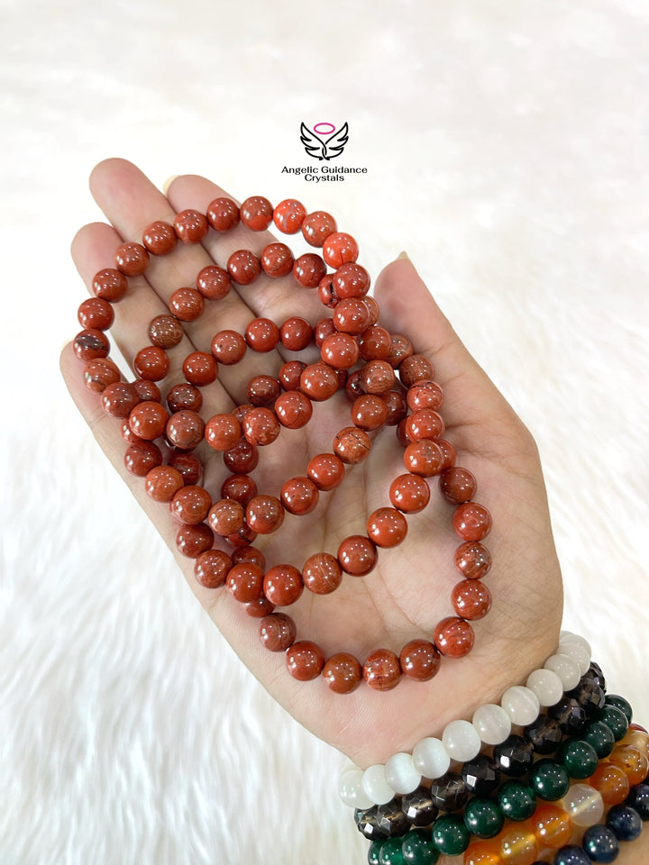 Red Jasper Round Bracelet