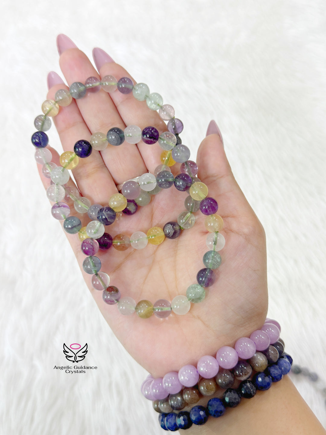 Multi Fluorite Bracelet 8mm