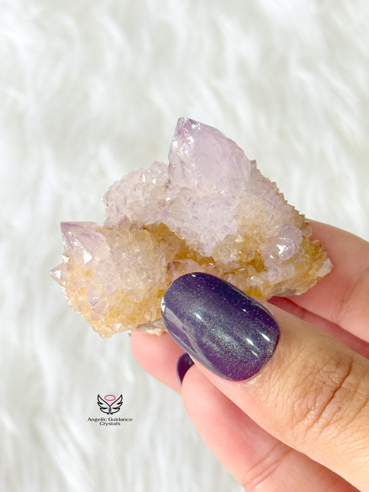 Amethyst With Spirit Quartz Cluster Small