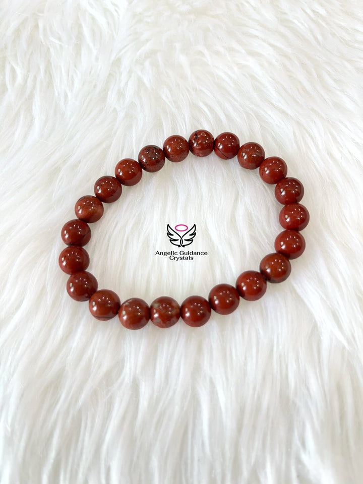 Red Jasper Round Bracelet