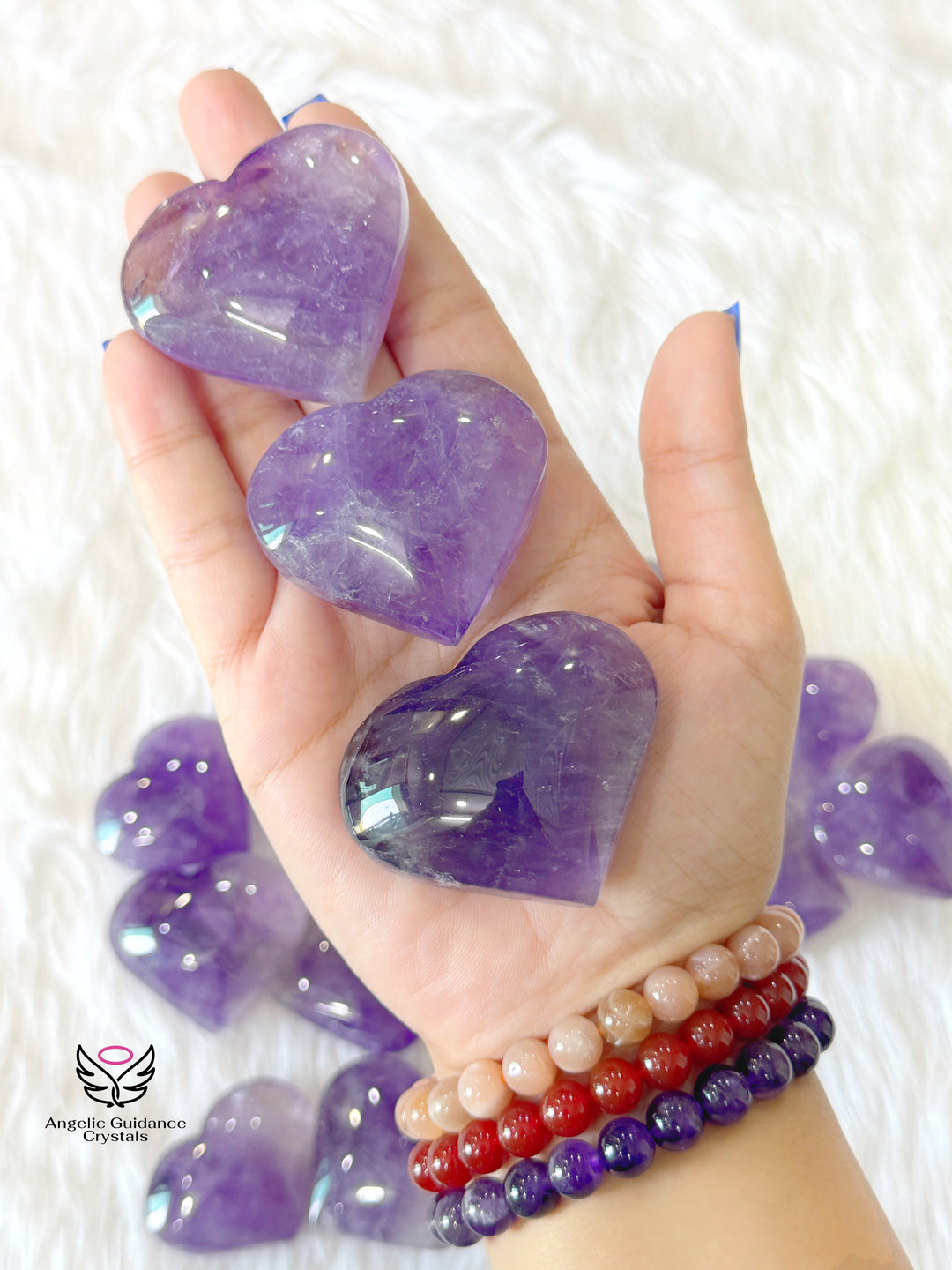 Amethyst Heart Medium