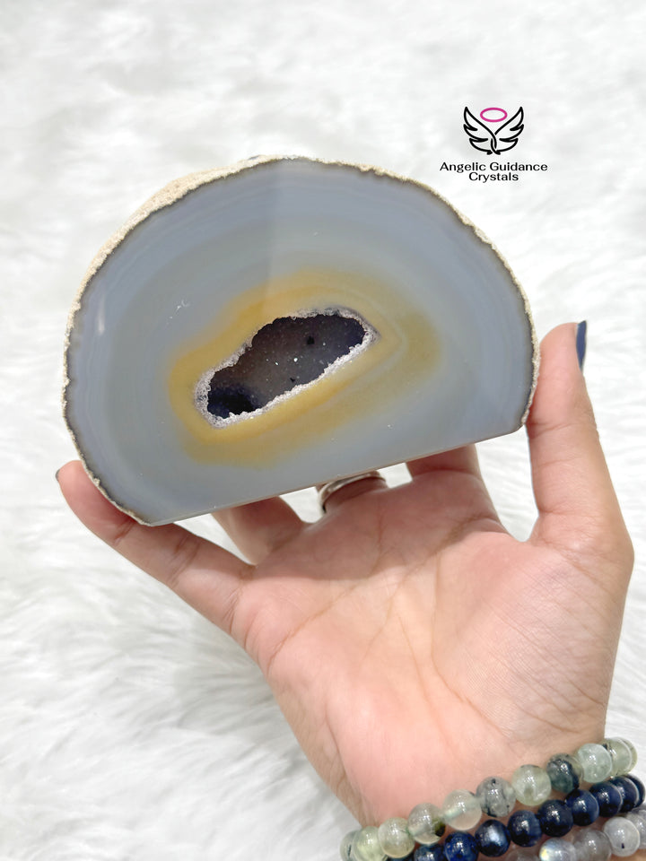 Agate Druzy Geode Freeform Medium / Large