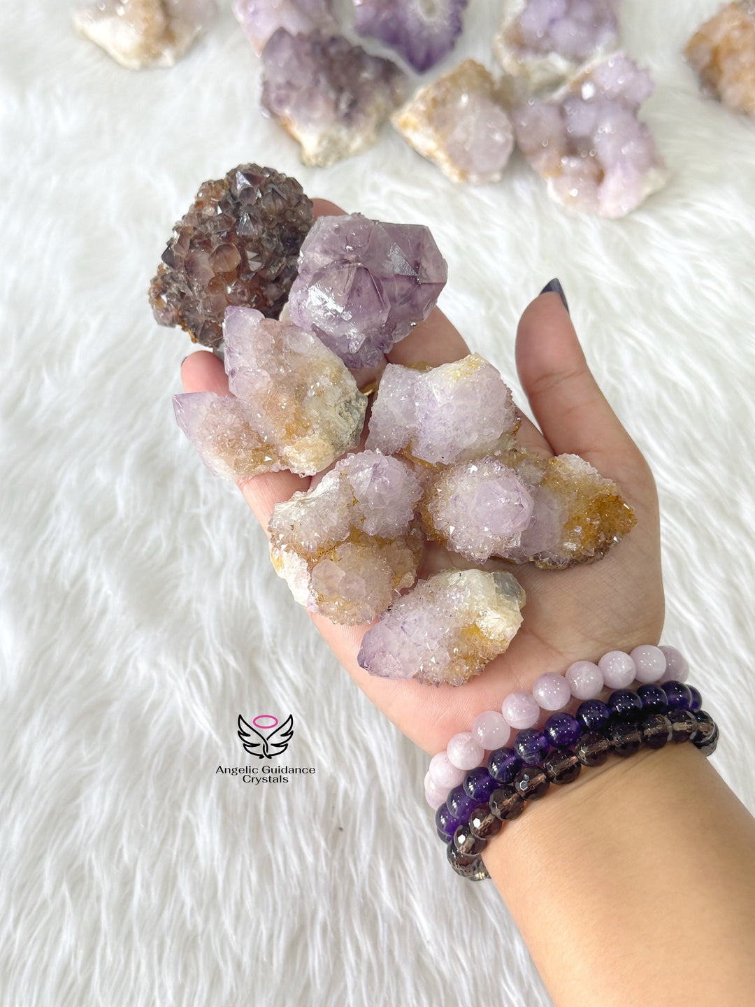 Amethyst With Spirit Quartz Cluster Small