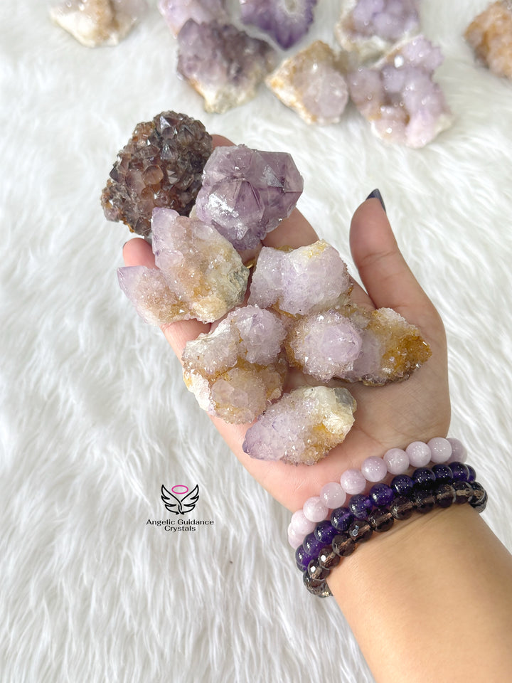 Amethyst With Spirit Quartz Cluster Small