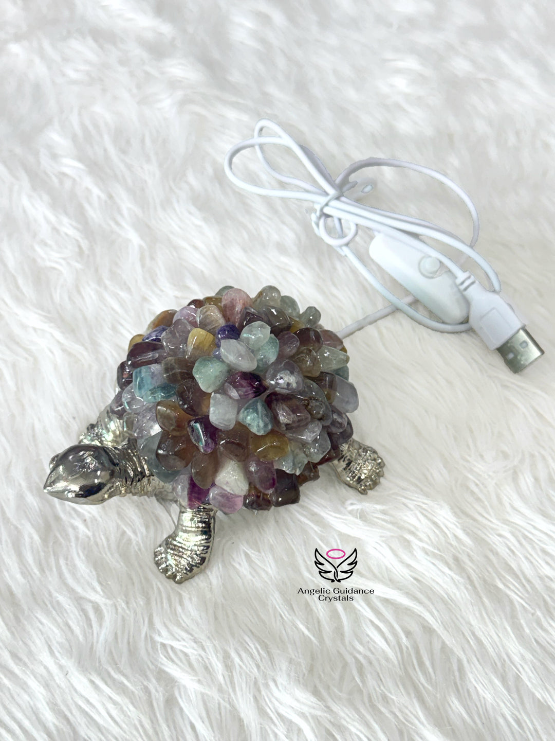 Rainbow Fluorite Tortoise Lamp 2
