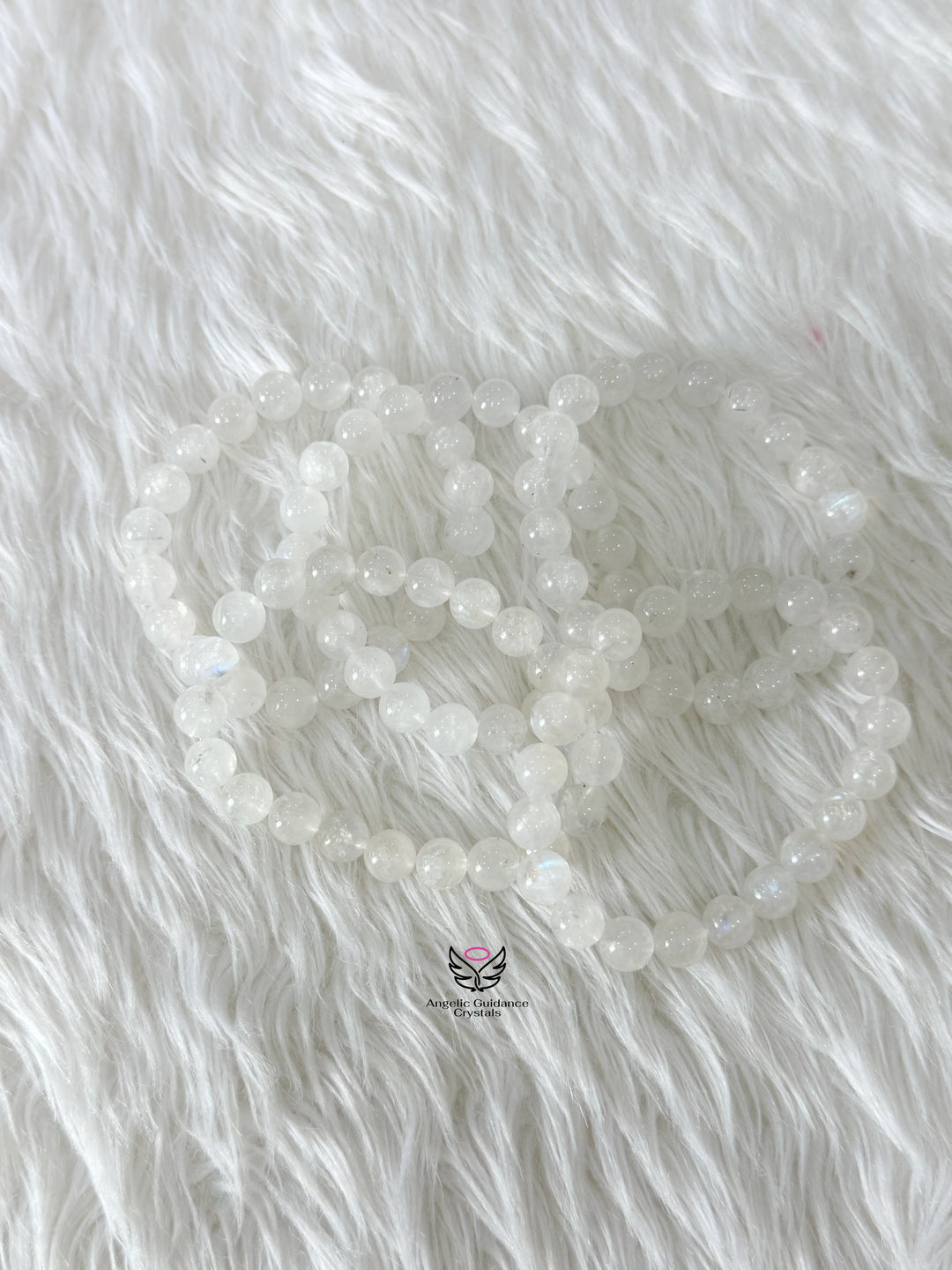 White Moonstone Bracelet 8mm Aaa