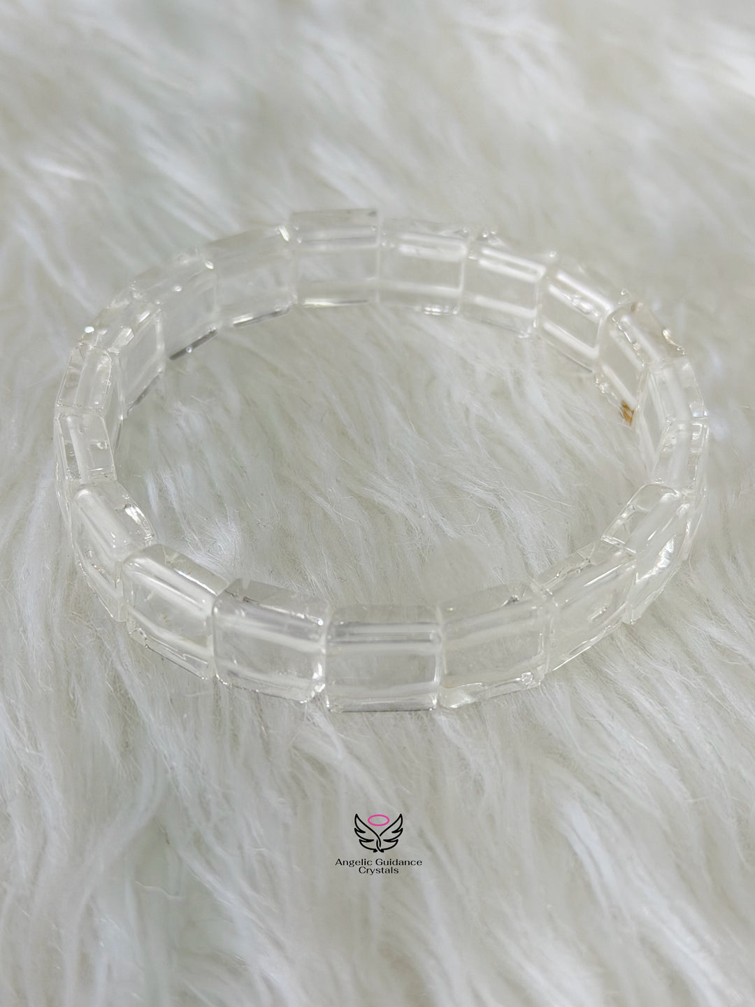 Clear Quartz Transparent Pyramid Bracelet