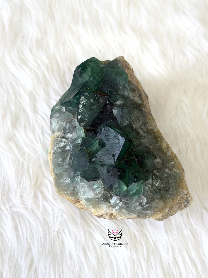 Green Fluorite Cubic Cluster 12