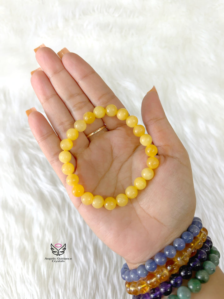 Yellow Calcite Bracelet 8mm