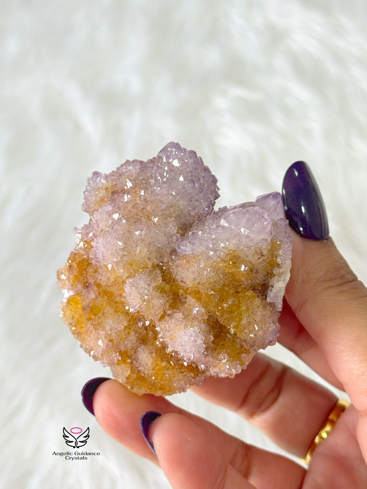 Amethyst With Spirit Quartz Cluster Large