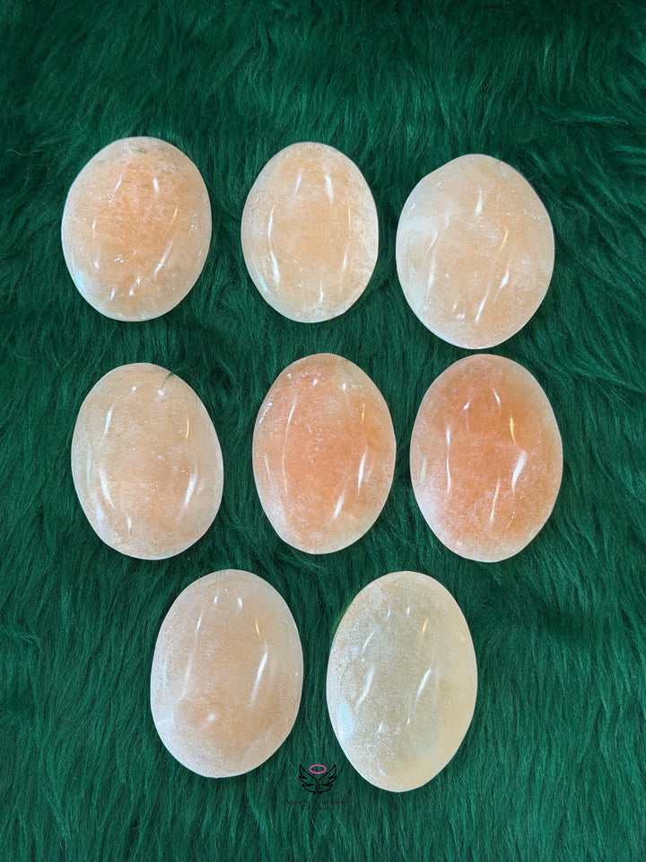 Orange Selenite Palmstone