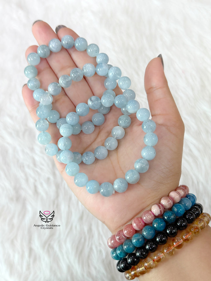 Aquamarine Bracelet 10mm Aaa